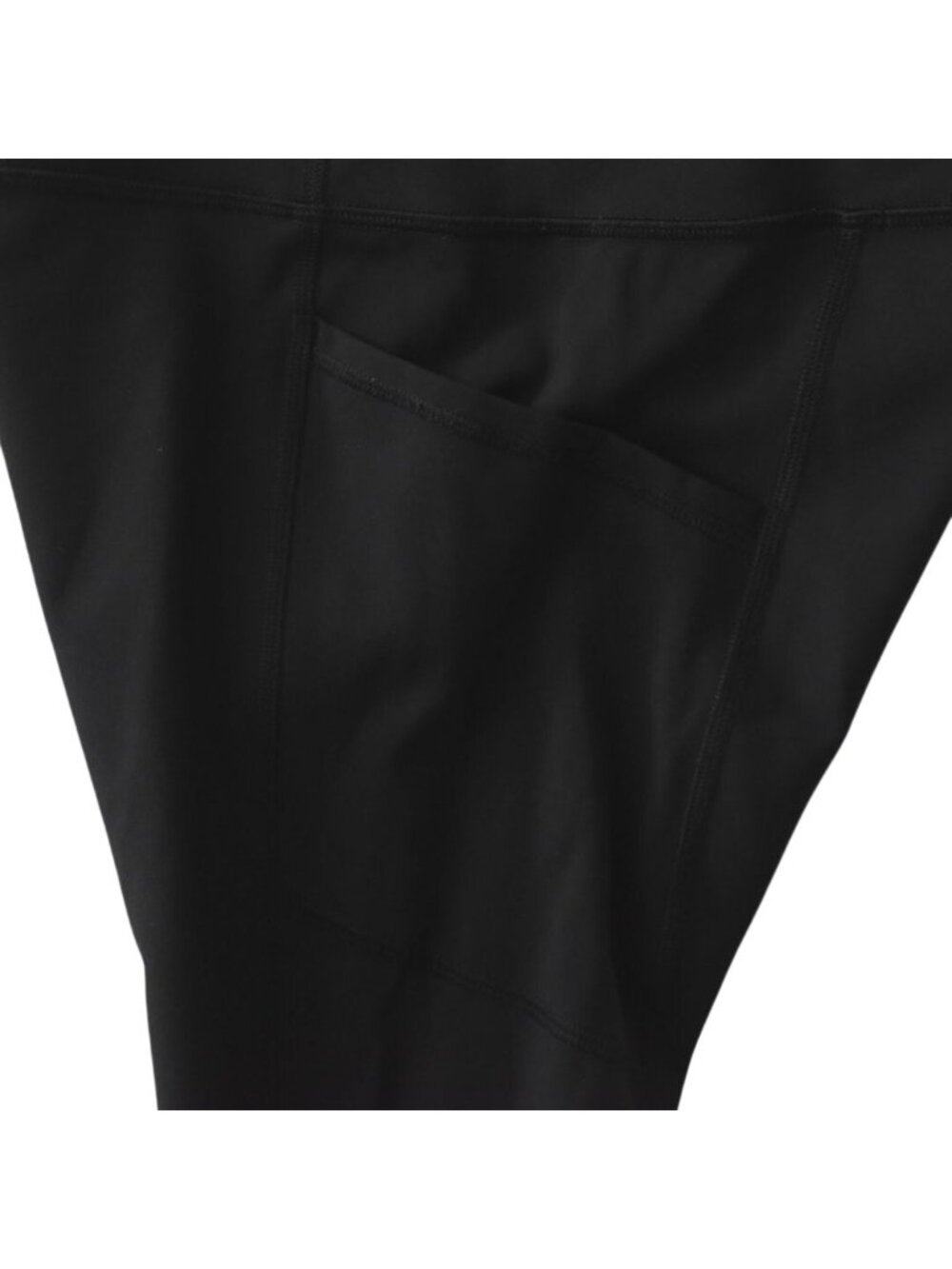 Lululemon Leggings Tight Stuff Tight II 25 Black Scalloped Hem Reflective Size 6 - Picture 3 of 7